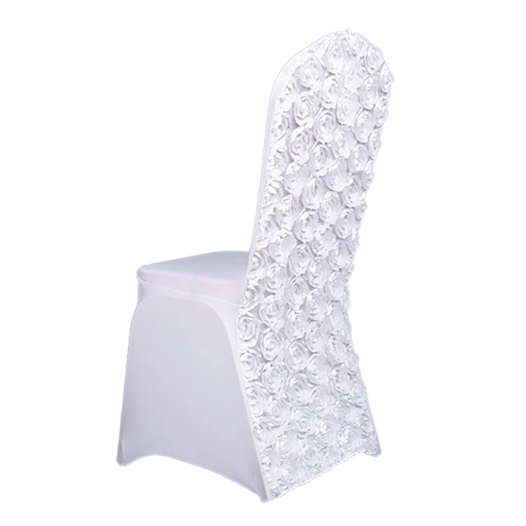 

Wholesale Full Roses Wedding Chair Cover Spandex Chair Covers For Banquet Events Party