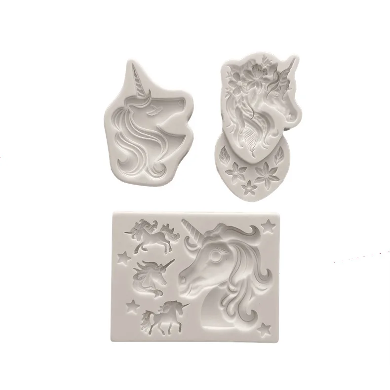 

Unicorn Set fondant Mold Decorative cake Chocolate cookie mold Repeated use of baking molds for DIY handmade