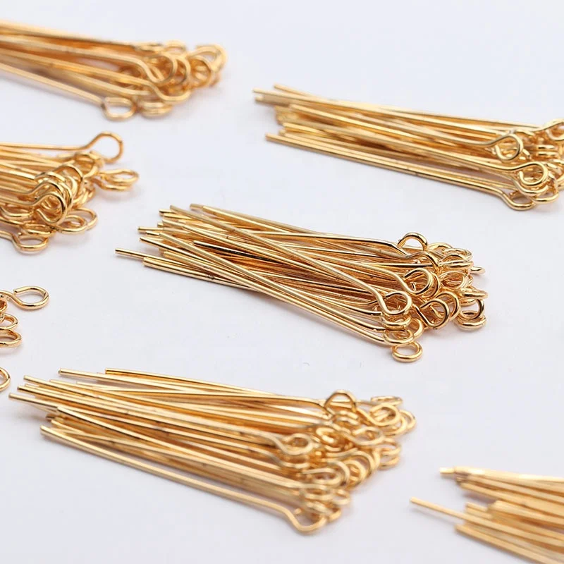 

Wholesale 18K Gold Plated Nickel Free Needles Jewelry Making Accessories M549 20g/lot