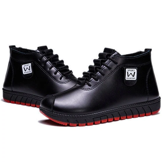 

HOT Mosfet Transistor PU warm comfortable winter waterproof women's dress shoes women warm winter shoes women's dress shoes, Black/red