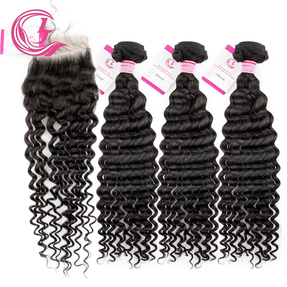 

Cheap Africa Virgin Processed Mixed Human Baby China Hair Brown Wet Curl 12A 20 Lot Double Drum Deepwave Bundles With Closure