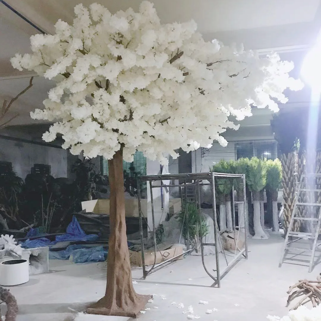 

Customize Artificial Outdoor Indoor Potted Plant Cherry Blossom Bonsai Tree Artifical Sakura Wedding Trees, Pink, white, yellow