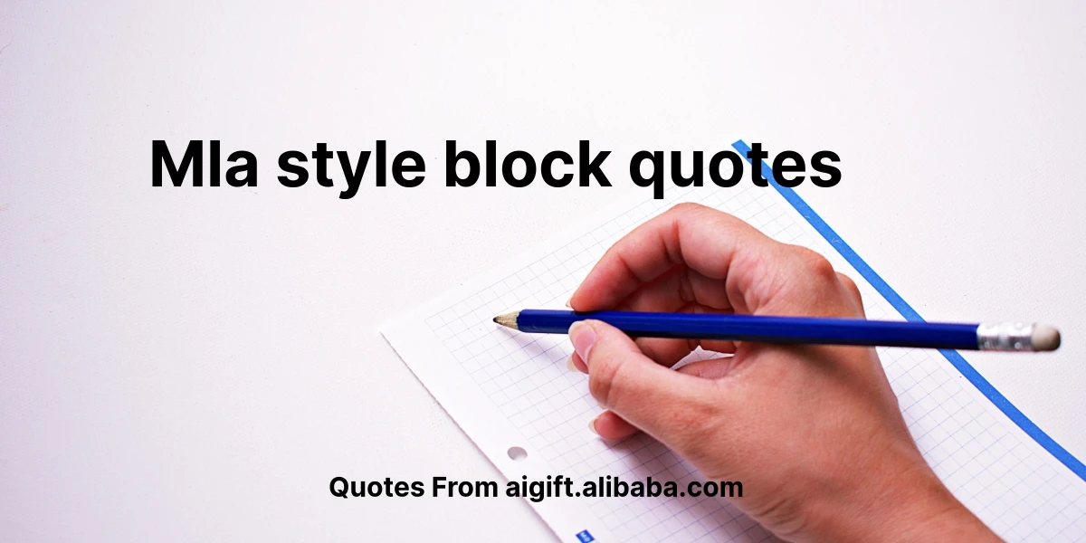 mla style block quotes