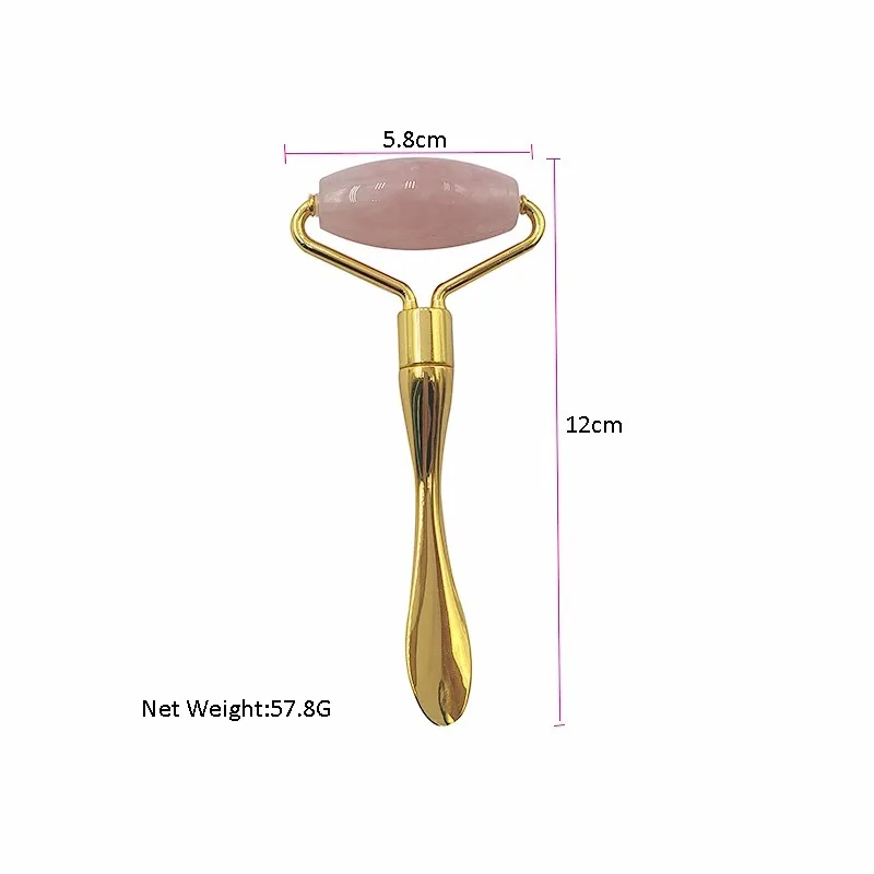
2019 New Face Massager Roller Beauty Real 2 in1 Noiseless jade roller for Face and Neck with spoon for skin 