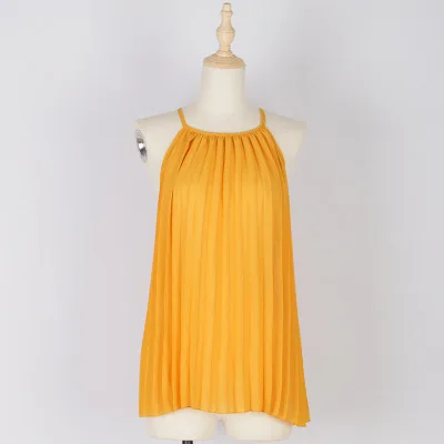 

B52805A Fashion new lady sweet summer casual wear sleeveless top, Yellow