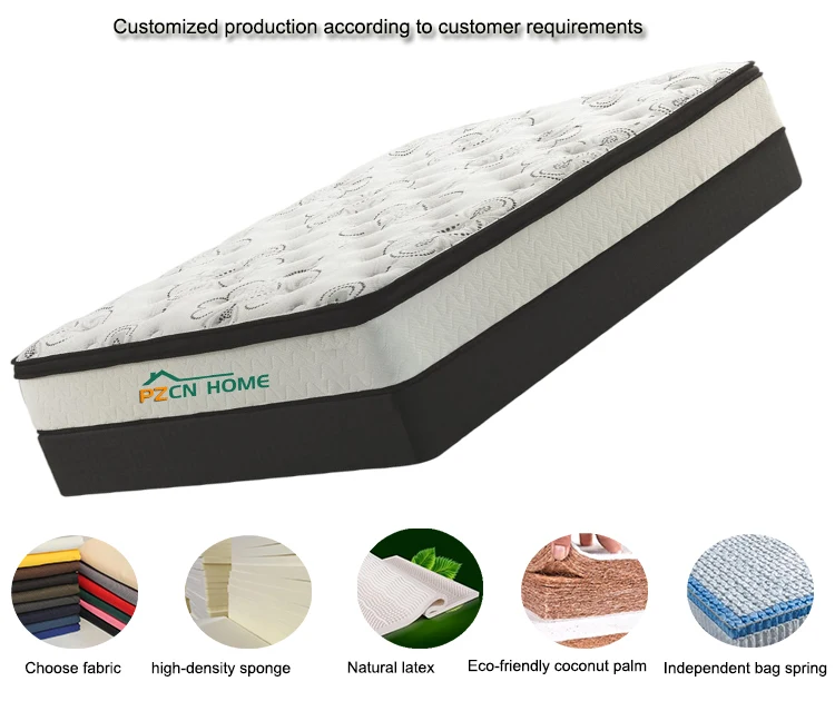 Sleep well memory foam mattress with latex cheap double bed mattresses price customized