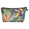 magical things tropical flowers digital printed fashion cosmetic bag
