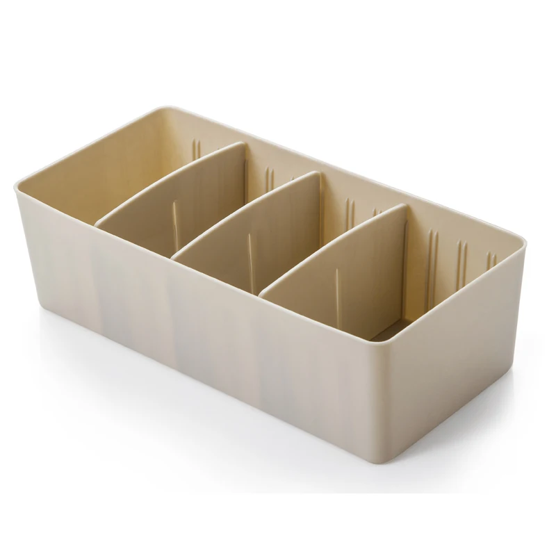 

Adjustable Compartment Plastic Storage Box, Blue, green, khaki and white