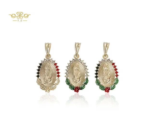 

Fashion charm Design Alloy Necklace Jewelry tricolor zircon pendant