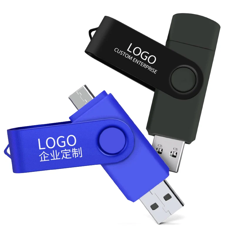 

Zsuit hot sale OTG USB Flash Drives Stick 64GB 128GB 256GB OTG+USB3.0 Pendrive Swivel USB customized for Smart phone/pc, Colorful