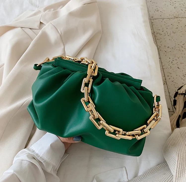 

China Factory Women's Fashion Cloud Crossbody Bag Ladies New Leather Dumpling Clutch Bag for Party