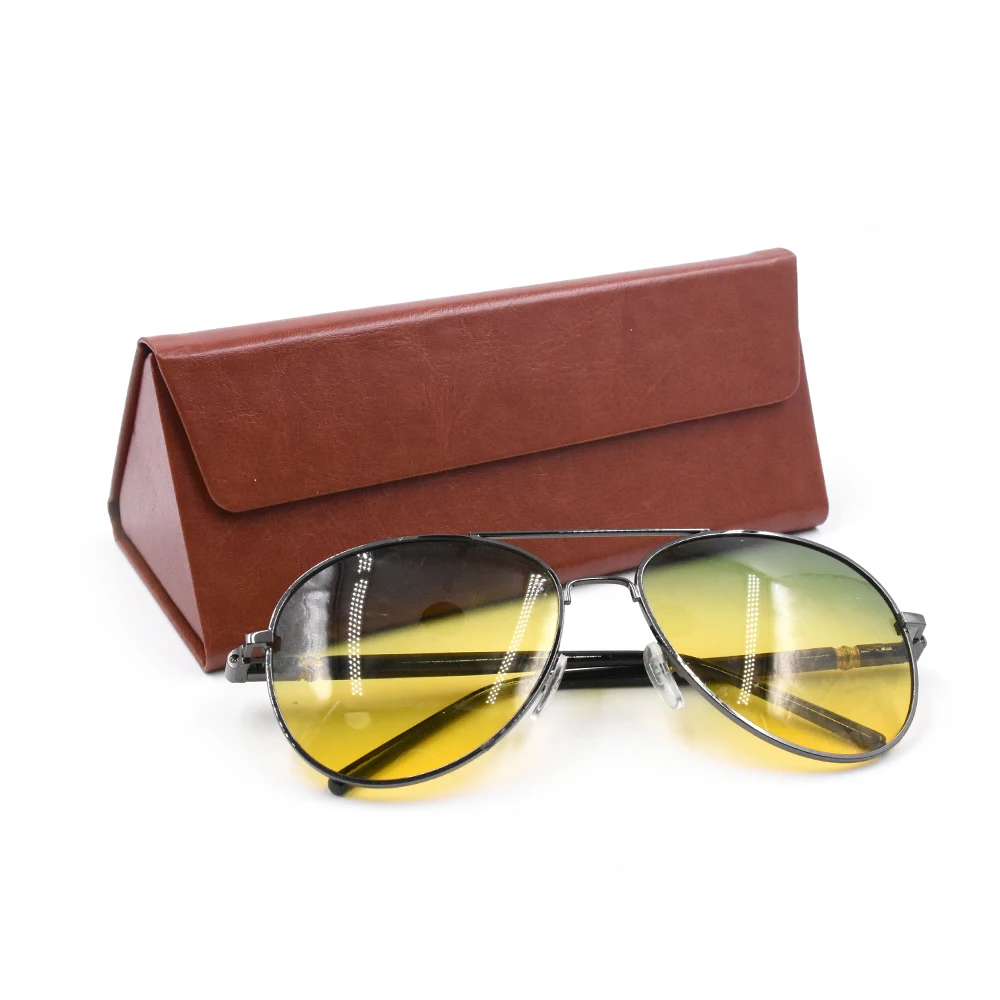 

multiple triangle folding sunglasses case pu covered surfaces Durable spectacle case, Solid colour