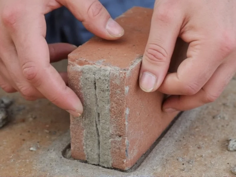 Proper mortar joint thickness demonstration for firebrick assembly