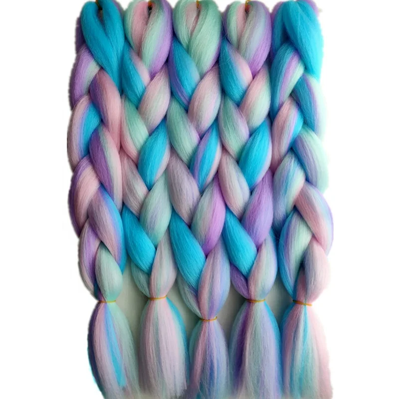 

New Hot Sale Fashion Blend Mix Color Synthetic Jumbo Braiding Hair Bulk Extensions for Crochet Braids Hair