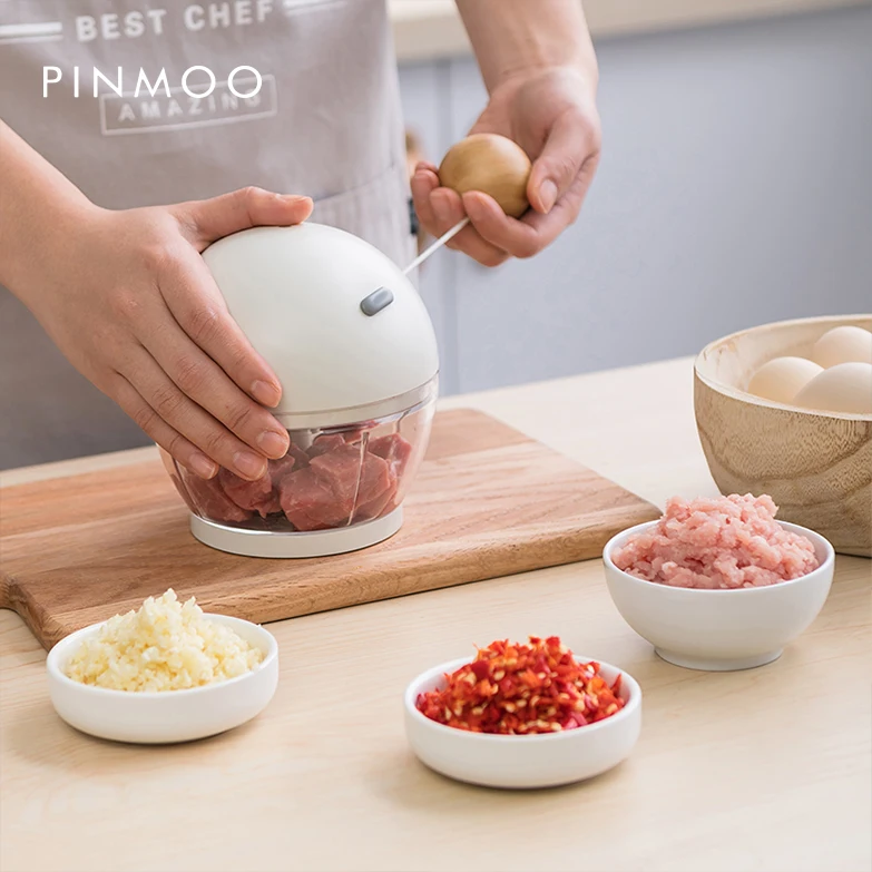 

Pinmoo Easy Pull Food Chopper and Manual Food Processor Vegetable Slicer and Dicer