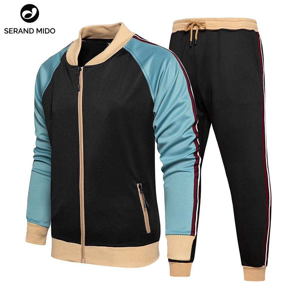 

Plain Wholesale New Design Men's Zipper Jackets Custom Logo Set For Sport Sets Jogging Suits