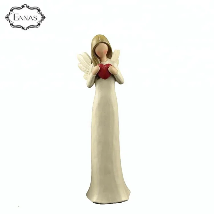 
Resin Heart Mother Fairy Angel Figurine Resin Heart Fairy Angel 