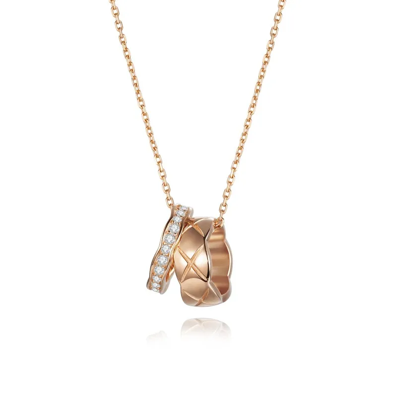 

KN27B Cube Zirconia Chains Women Customised Necklace Gold Plated Jewelry Silver 925 Sterling Silver Jewellery