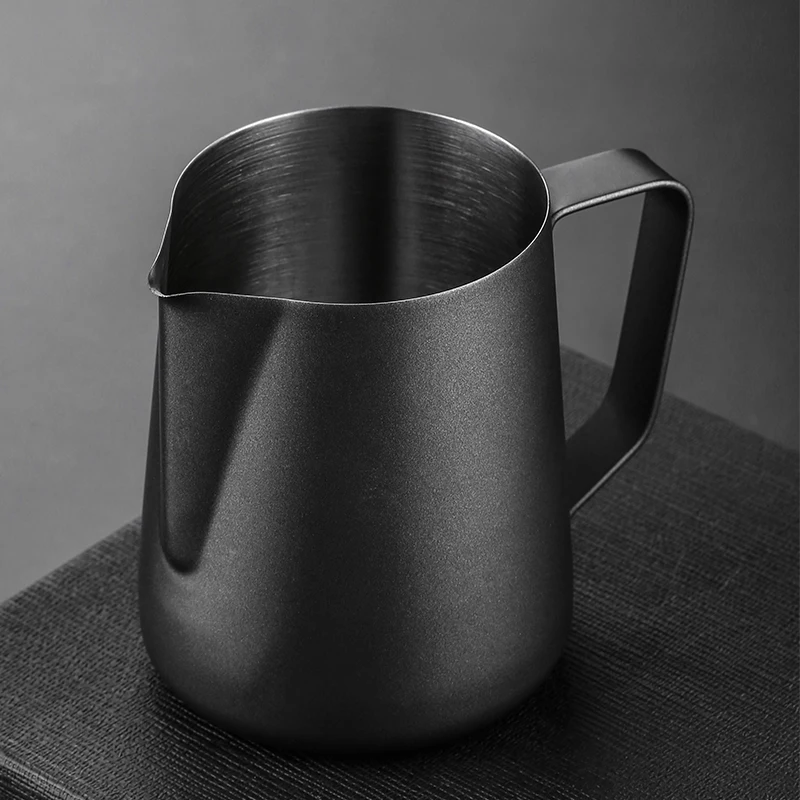 

Barista Recommend 300ml 600ml Black Matte Milk Frothing Pitcher Latte Cappuccino Coffee Tool Pitcher Milk Jug