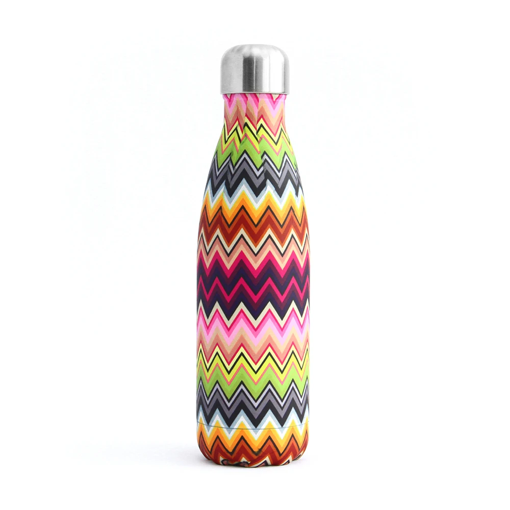 

Wenshan new design cola shaped stainless steel water bottle 500ml BPA free, Red green black white