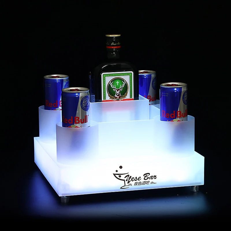 

Bar Luminous Wine Base Red bull with wild deer head Pub KTV Wine Display rack