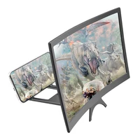 

Hot selling foldable 12 inch 3d curved surface cell phone screen amplifier with enlarging screen smartphone magnifier