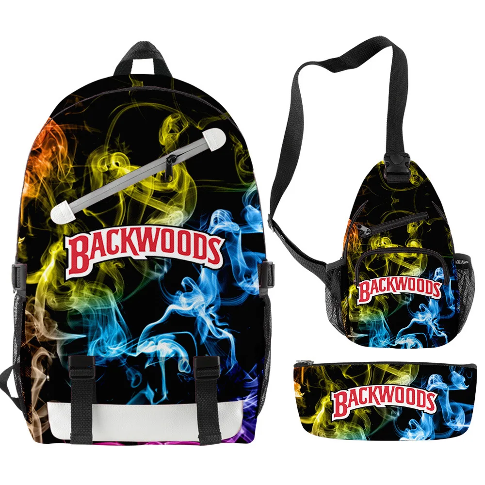

2021 3pcs backwoods cigar Backpack 3D Fashion Waterproof Anti-odor backwood bag packs fabric smell proof backpack fashion bags