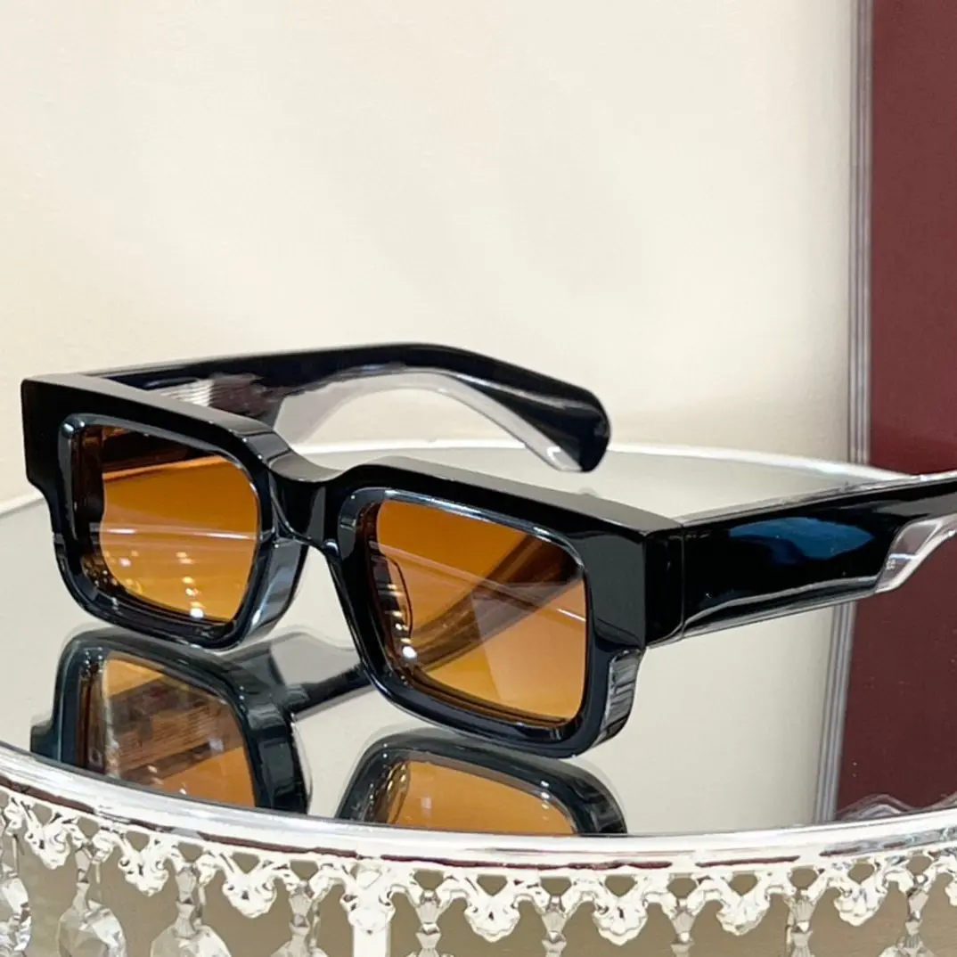

Ready Stock Vintage Thick Frames Square Sun Glasses High Quality TAC Acetate Polarized Sunglasses Women Men Custom Logo 2024