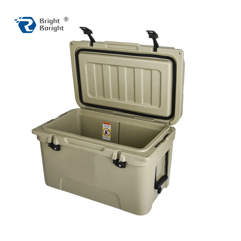 

ODM 45QT Heavy duty rotomolded hard ice chest cooler box PU insulation for marine hunting with divider r tic