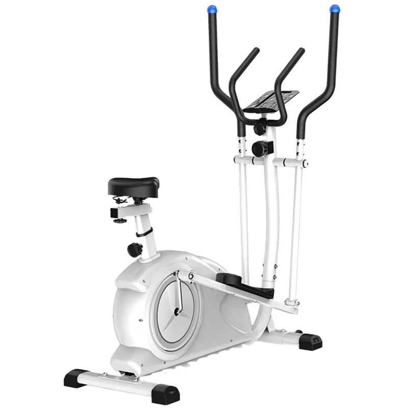 

SD-E05 Best price sports fitness equipment magnetic control elliptical bike cross trainer machine with LED screen, White/black