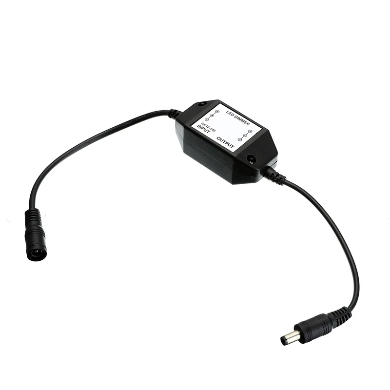 
LED Dimmer 12V 2A 24W Knob LED Dimmer Inline Dimming Switch ON OFF For Single Color LED Strip Light 