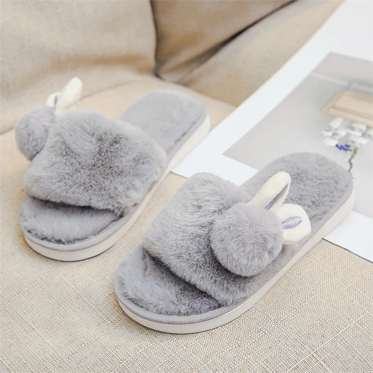 

2021 new design and fashion home warm cartoon slippers soft sole wholesale slipers womens lady winter flat slipper, As pictures