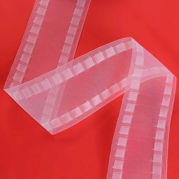 
Drapery accessories transparent nylon fold tape waterfall pleat curtain header tape 