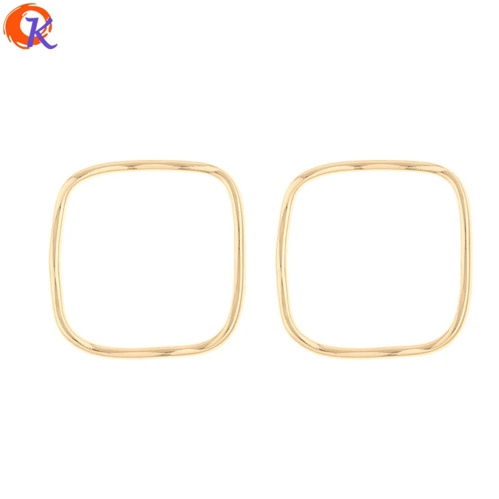 

Jewelry Accessories Cordial Design 100Pcs 23*23MM Jewelry Accessories Earrings Connectors Square Ring Shape DIY Making Hand Made