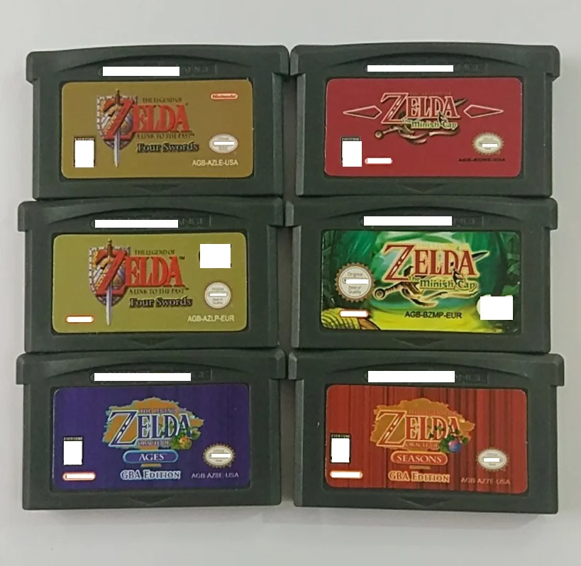 

USA EUR version The Legend Of Zelda game card for GBA Cartridge Oracle Of Ages seasons four swords, Colorful