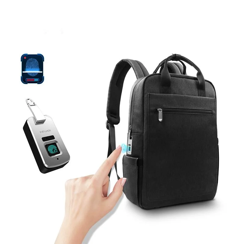 

Manufacturer anti damage zipper smart backpack fingerprint shoulder strap combination code fingerprint lock anti theft backpack