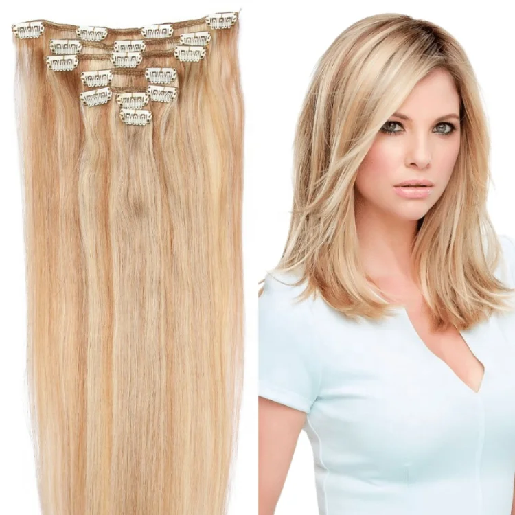 

Hair Extension 100% Virgin clip in Human Hair Extensions Keratin Stick Cuticle Aligned clip in Hair Extension