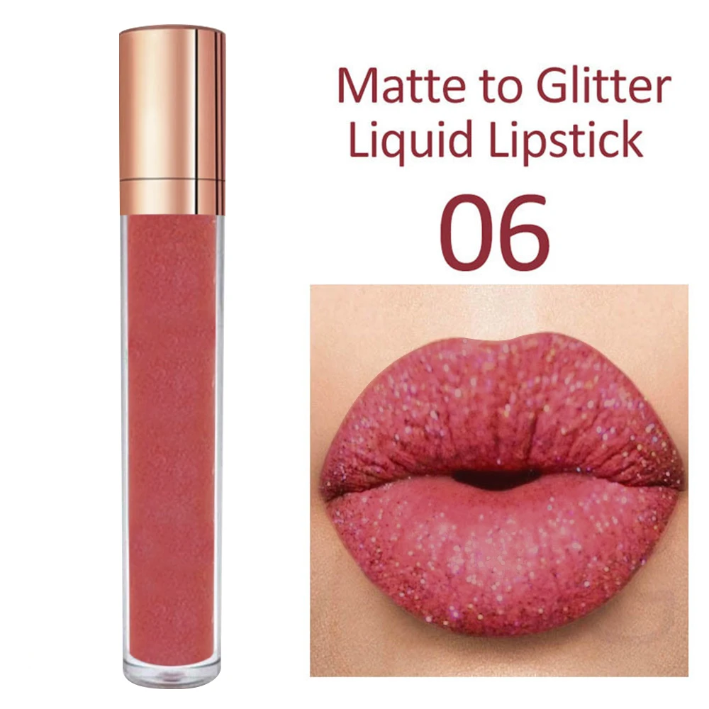 Long Lasting Lip Gloss Makeup Candy Color Waterproof Glitter Liquid