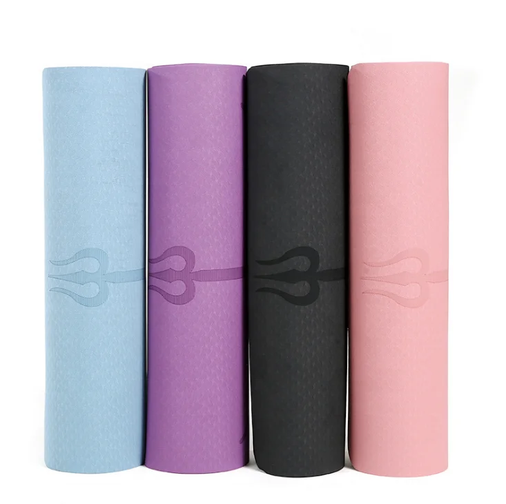

Wholesale Monochromatic Position Line Tpe 6mm Yoga Mat Environmentally Friendly Tasteless Non-slip Movement Fitness Yoga Mat, Customized color