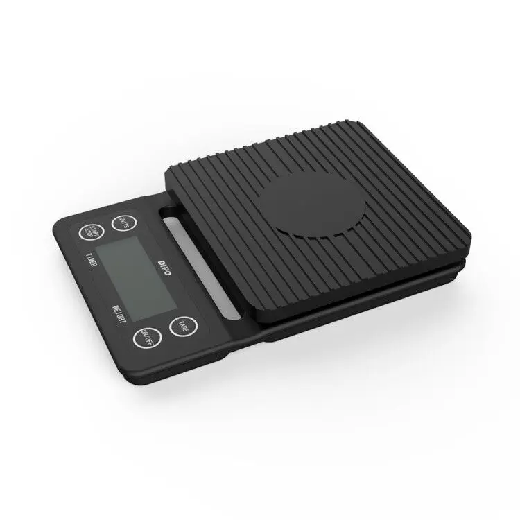 

Amazon hot sale digital coffee weight scale with timer kitchen coffee scale 3 kg digital coffee scale timer, Black