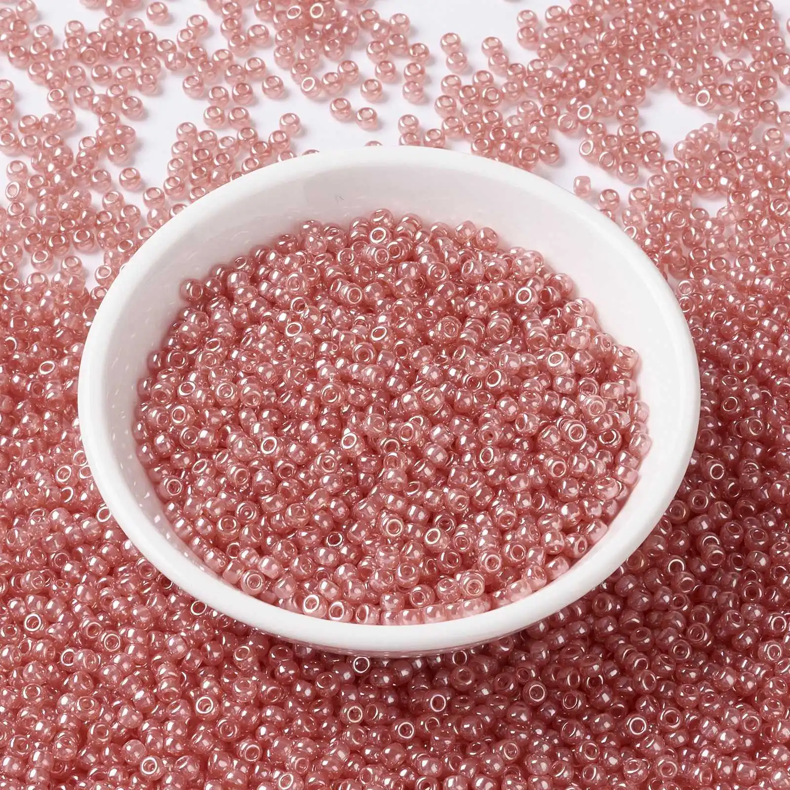 

Pandahall 8/0 (RR3507) Transparent Peach Luster Round Japanese Seed Beads