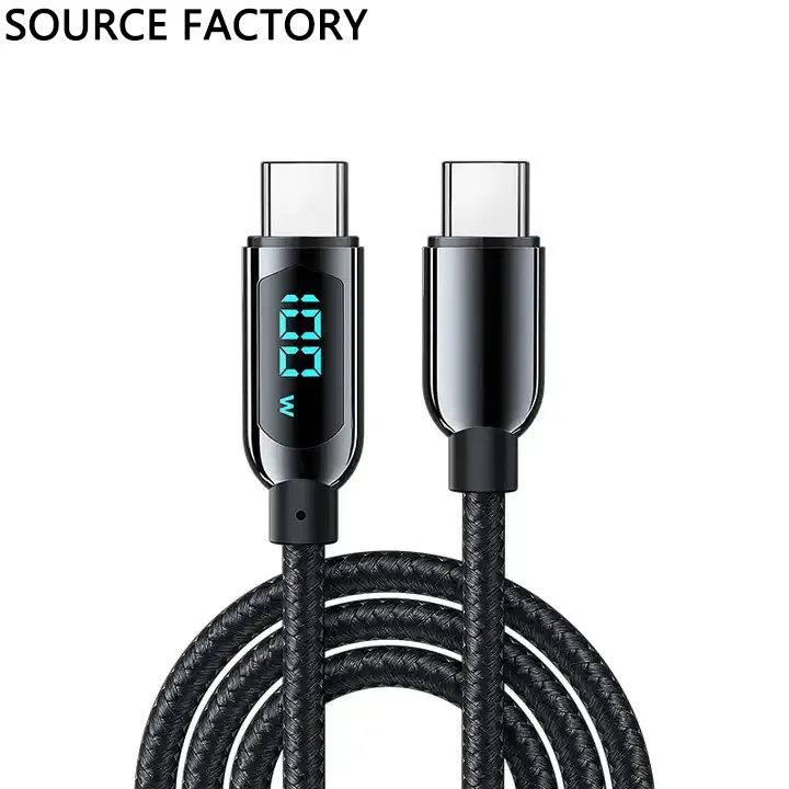 

TPE LED 1.2M Pd 100w Super 5a Digital Display Braided Wire Data Cables Fast Charger Usb C Cable Wholesale