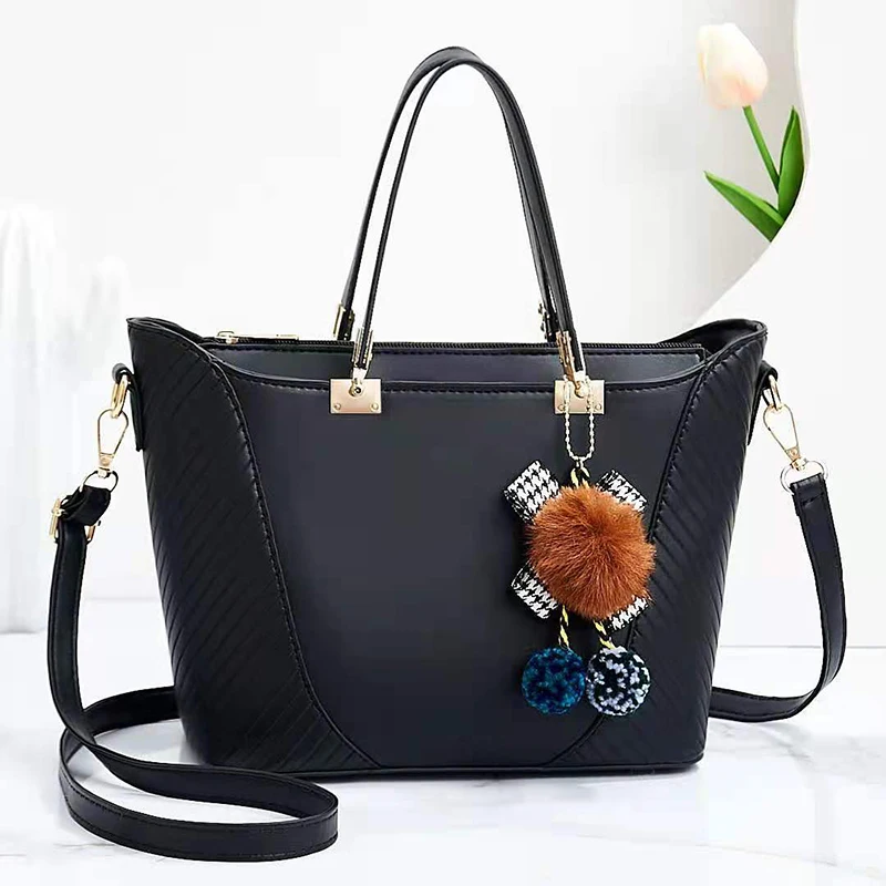

DL123-27 The latest women's bags large capacity handbags shoulder bags ladies tote bags wholesale handbags, Black....
