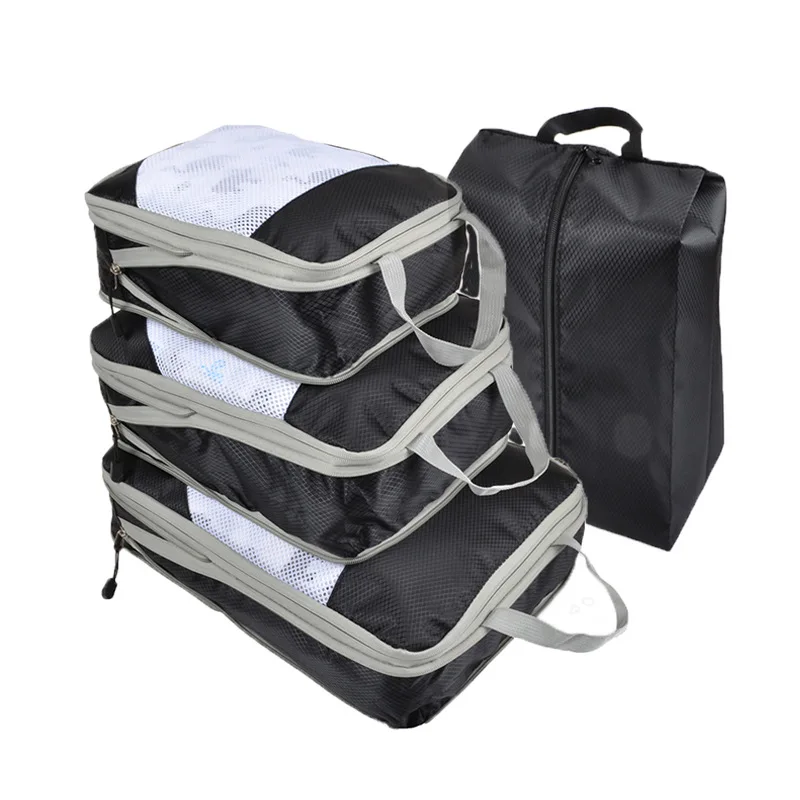 

Cross-border Travel Storage Bag 4Pcs Set Creative Travel Accessories Compression Packing Cubes, Picture color , can be customized