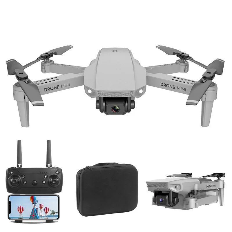 

Professional Aerial Photography 4K dual Camera Helicopter Foldable Quadcopter Toy Mini rc drone e99 pro, Black white gray