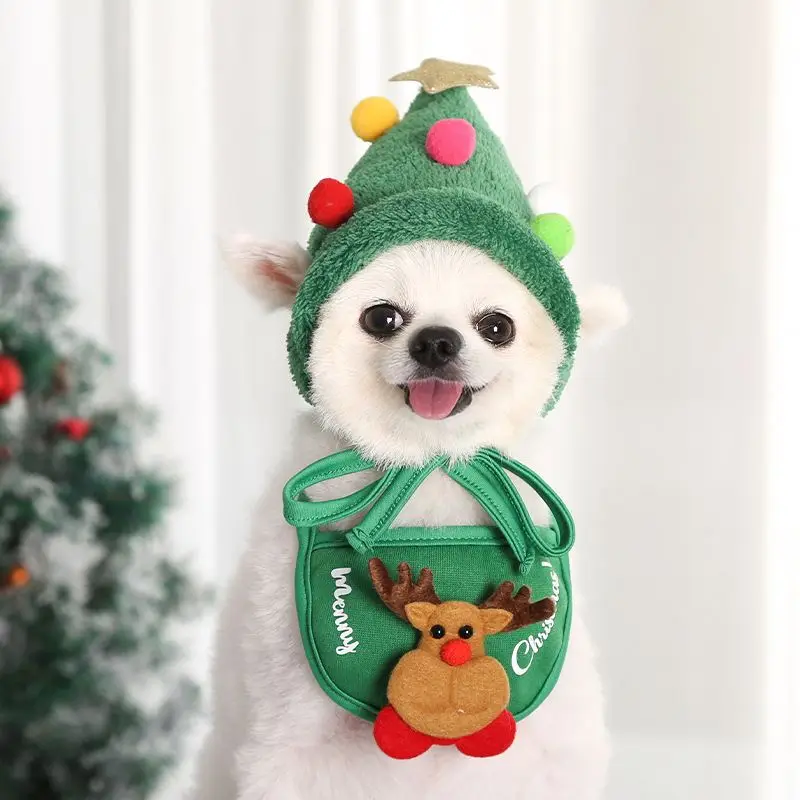 

New cute warm dog and cat Christmas decorations pet hat dog acccessories, Customize color