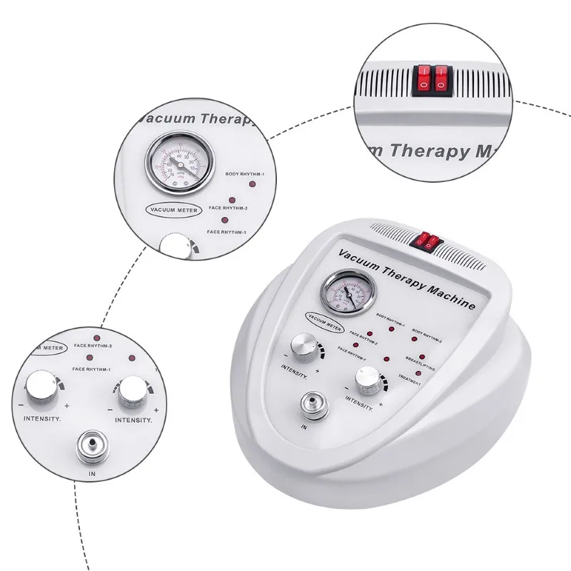 

Vacuum Therapy Breast Enlarge Lymph Detox Beauty Machine Facial Lifting Massager, White