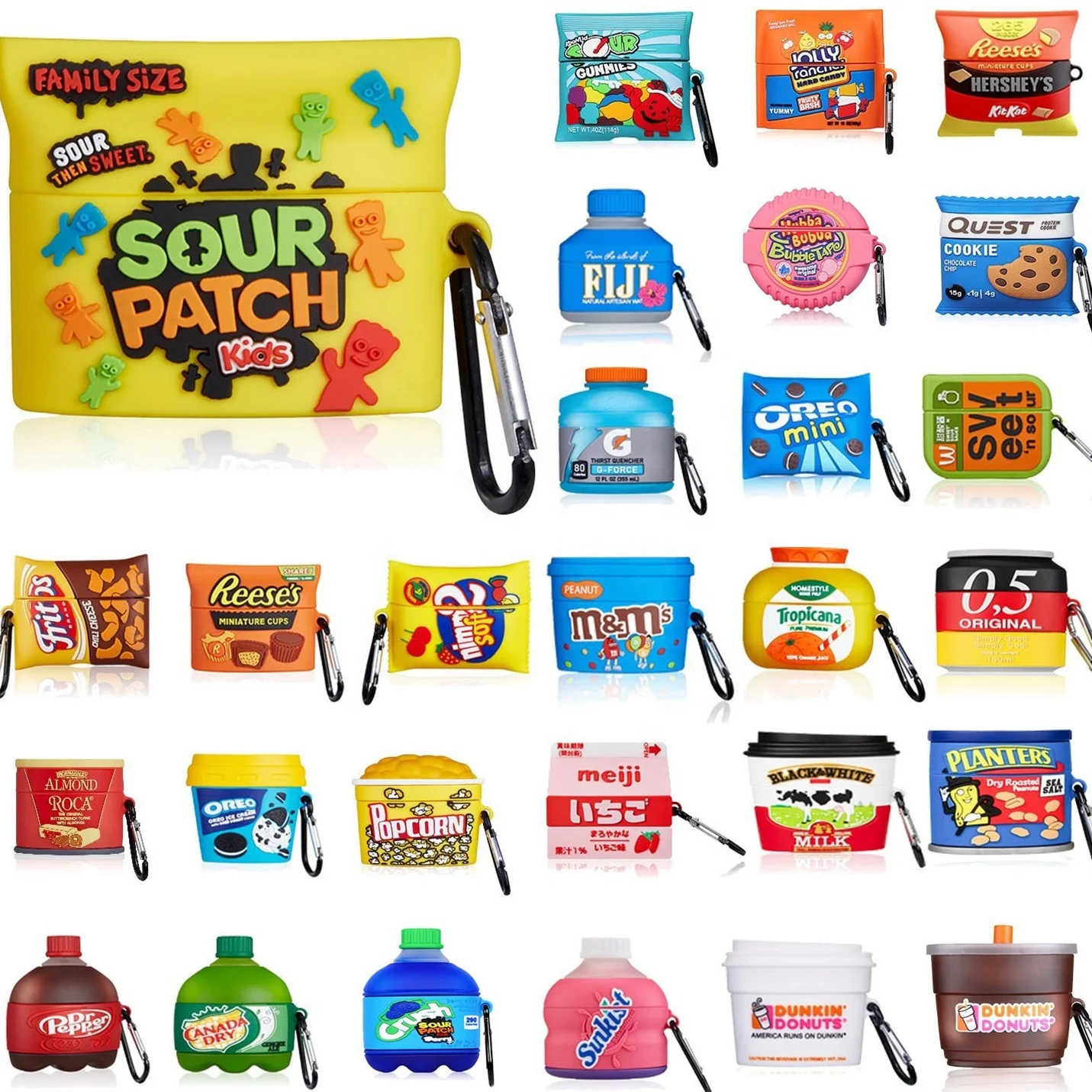 

Factory Directly Sale 3D Designers Candy Sour Patch Snacks Food Drink Cover For Apple Airpod Pro Case, Multiple colors