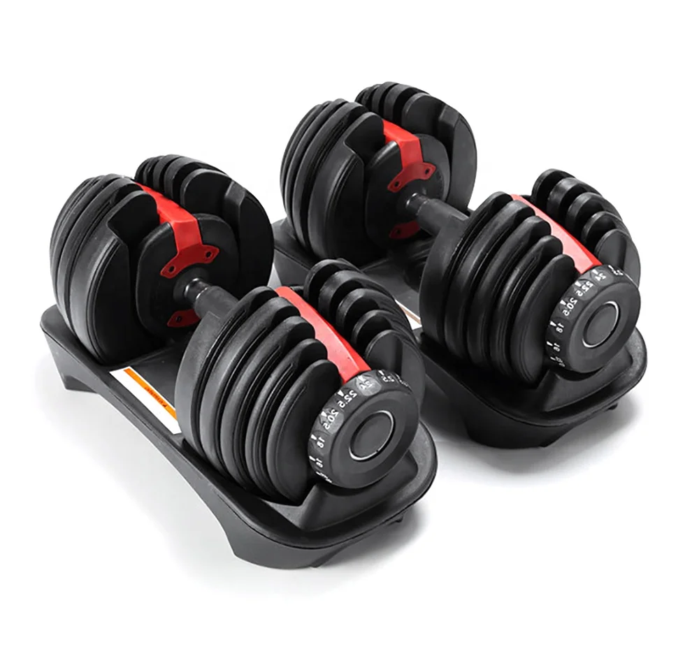 

Manufacturer Wholesale High Quality 1090 Cheap 90lbs Weight Adjustable Dumbbell For Body Building, Custom color