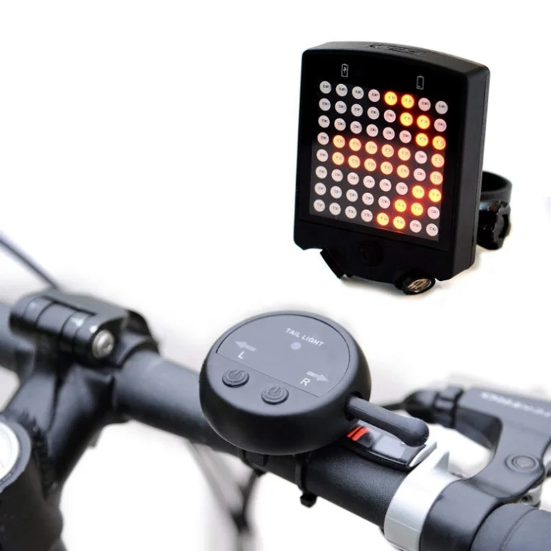 

Portable Bike Rear Light Waterproof USB Rechargeable Automatic Smart Turn Signals LED Bike light set for emergency